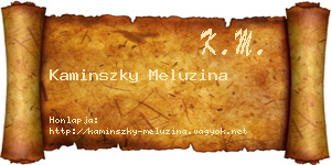 Kaminszky Meluzina névjegykártya